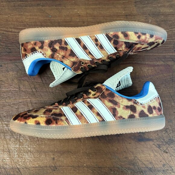 Adidas x Wales Bonner Samba Pony Sneaker Leopard Print Men's 9 Women's 10 - Picture 9 of 14